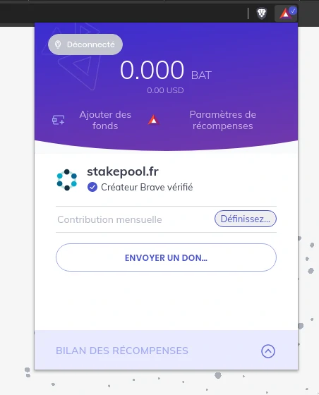 brave reward stakepool.fr