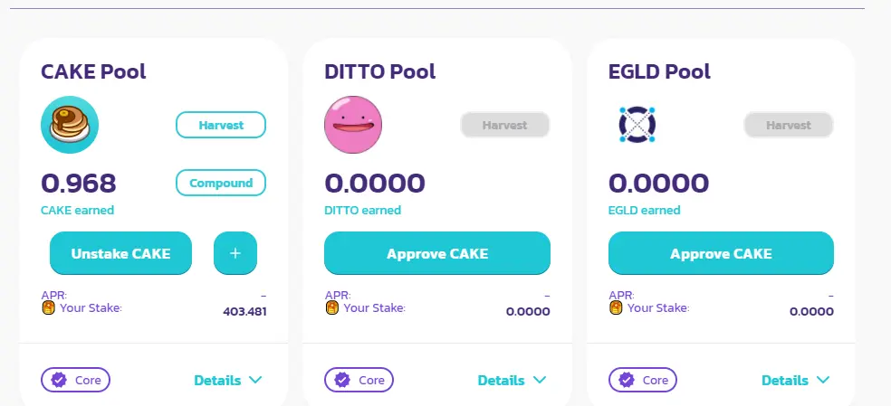 Pool staking