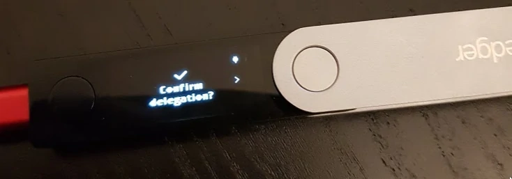 Ledger affichage de la clé du groupe d'enjeu