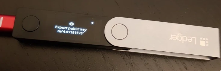 Ledger exporter la clé publique