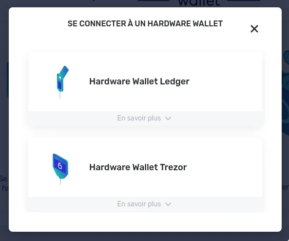 Yoroi choisir COLD wallet