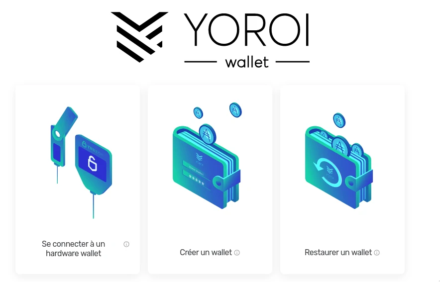 Yoroi créer un portefeuille